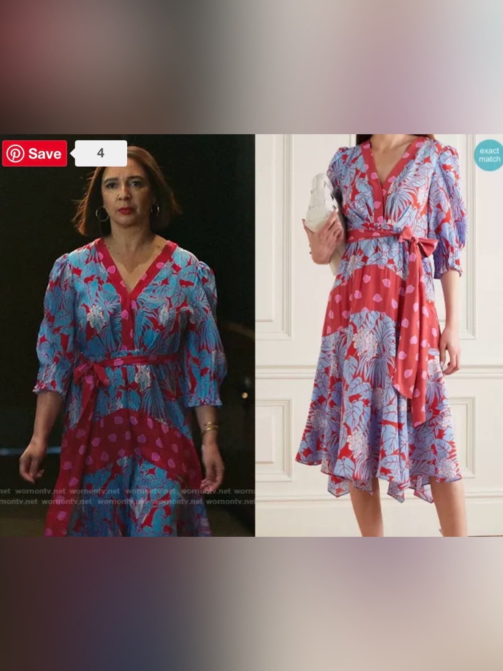 ✨RARE ✨DVF Diane Von Furstenburg Gaines Floral Silk Crepe de Chine Midi Dress 6